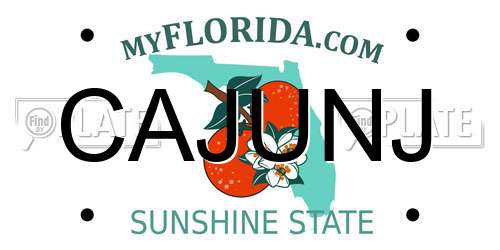 CAJUNJ Florida License Plate
