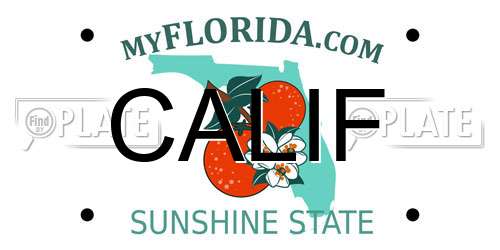 CALIF Florida License Plate