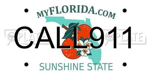 CALL911 Florida License Plate