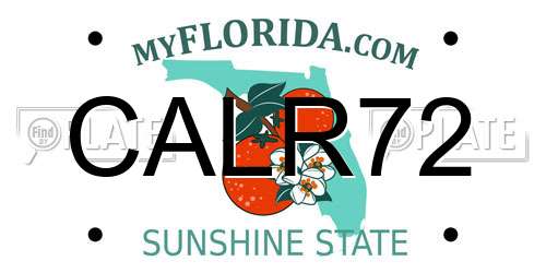 CALR72 Florida License Plate