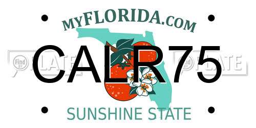 CALR75 Florida License Plate
