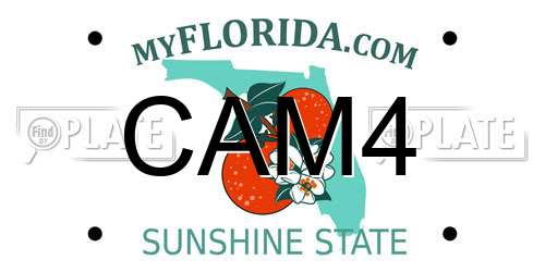 CAM4 Florida License Plate