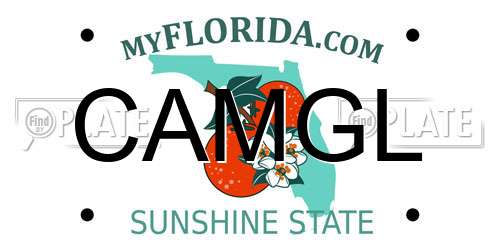 CAMGL Florida License Plate
