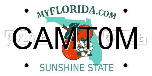 CAMT0M Florida License Plate