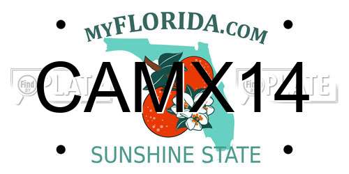 CAMX14 Florida License Plate