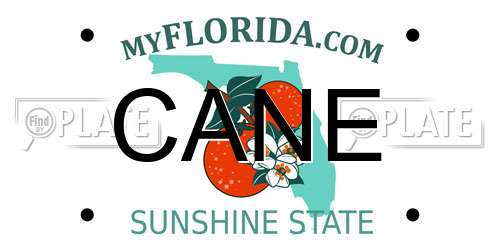 CANE Florida License Plate