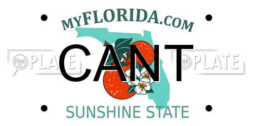 CANT Florida License Plate