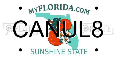 CANUL8 Florida License Plate