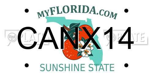 CANX14 Florida License Plate