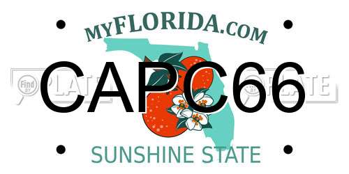 CAPC66 Florida License Plate