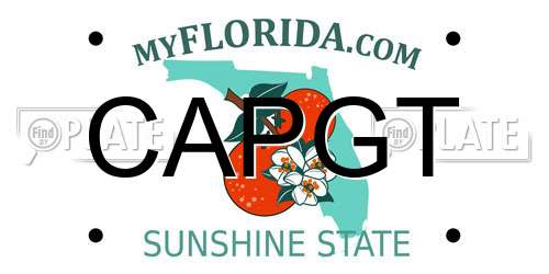 CAPGT Florida License Plate