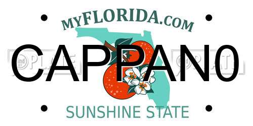 CAPPAN0 Florida License Plate