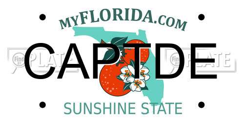 CAPTDE Florida License Plate