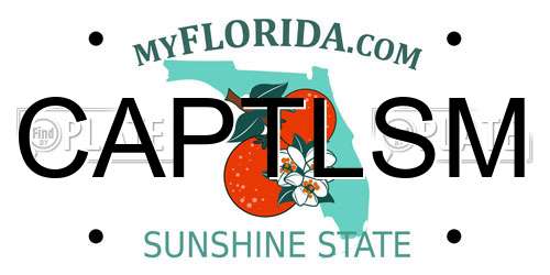 CAPTLSM Florida License Plate