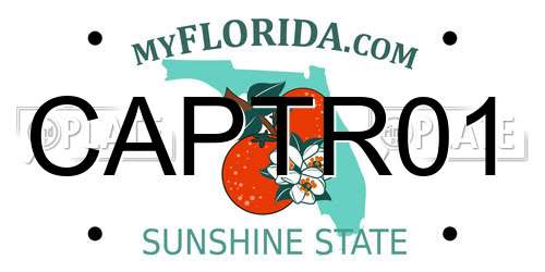 CAPTR01 Florida License Plate