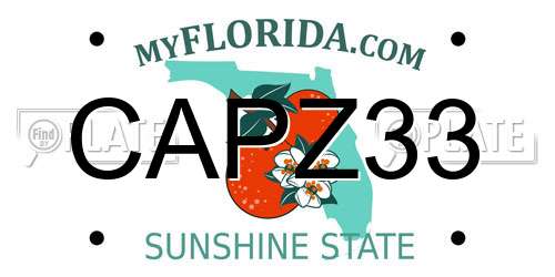 CAPZ33 Florida License Plate
