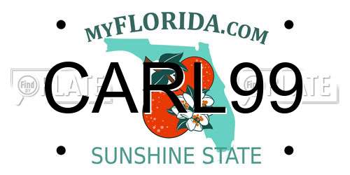 CARL99 Florida License Plate