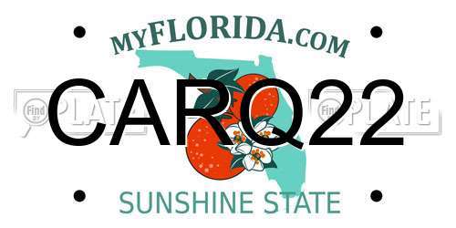 CARQ22 Florida License Plate