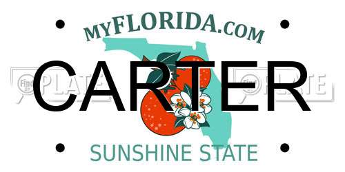 CARTER Florida License Plate