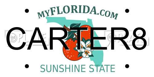 CARTER8 Florida License Plate