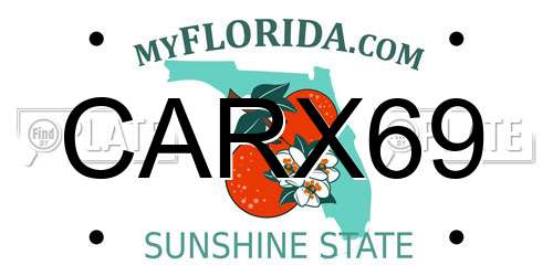 CARX69 Florida License Plate