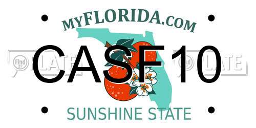 CASF10 Florida License Plate