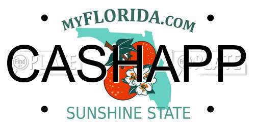 CASHAPP Florida License Plate