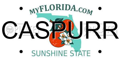 CASPURR Florida License Plate