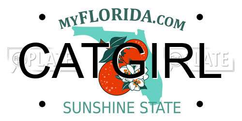 CATGIRL Florida License Plate