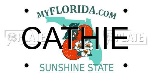 CATHIE Florida License Plate