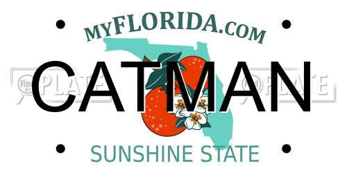 CATMAN Florida License Plate