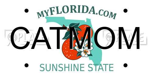 CATMOM Florida License Plate