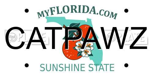 CATPAWZ Florida License Plate