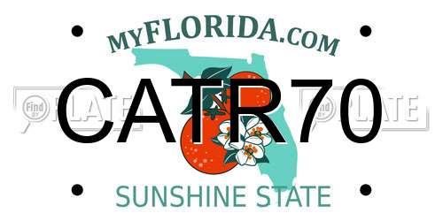 CATR70 Florida License Plate