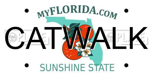 CATWALK Florida License Plate