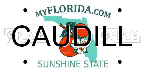 CAUDILL Florida License Plate