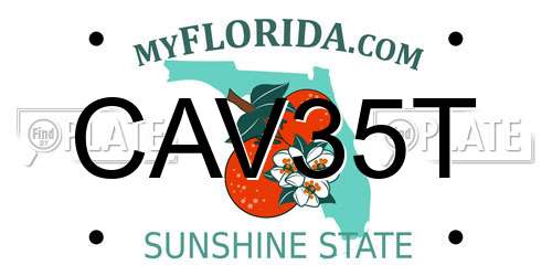 CAV35T Florida License Plate