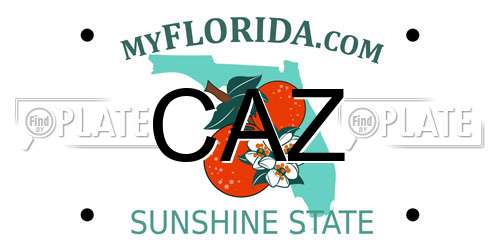 CAZ Florida License Plate
