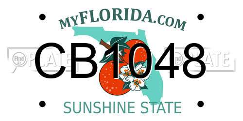CB1048 Florida License Plate