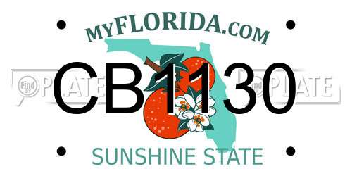 CB1130 Florida License Plate