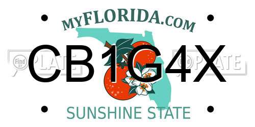 CB1G4X Florida License Plate