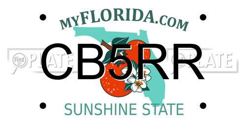 CB5RR Florida License Plate