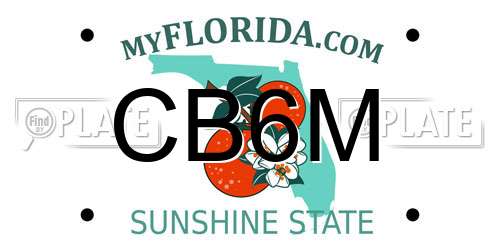 CB6M Florida License Plate