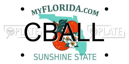 CBALL Florida License Plate