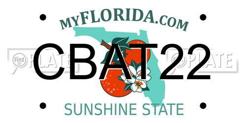 CBAT22 Florida License Plate