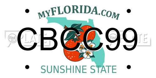 CBCC99 Florida License Plate