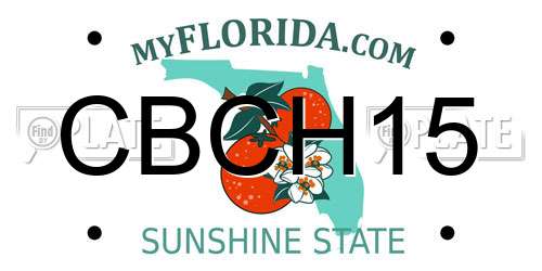 CBCH15 Florida License Plate