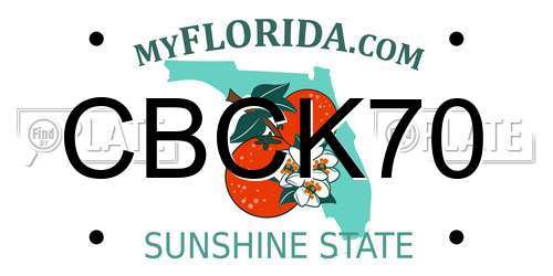CBCK70 Florida License Plate