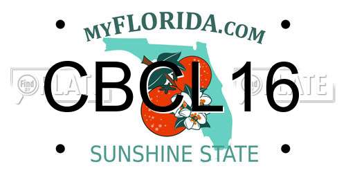 CBCL16 Florida License Plate