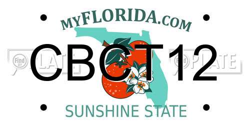 CBCT12 Florida License Plate